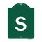 Signmission Designer Series Sign-Sign W/ Letter S, Green & White Aluminum Sign, 18" x 24", GW-1824-22928 A-DES-GW-1824-22928 - alternate 1